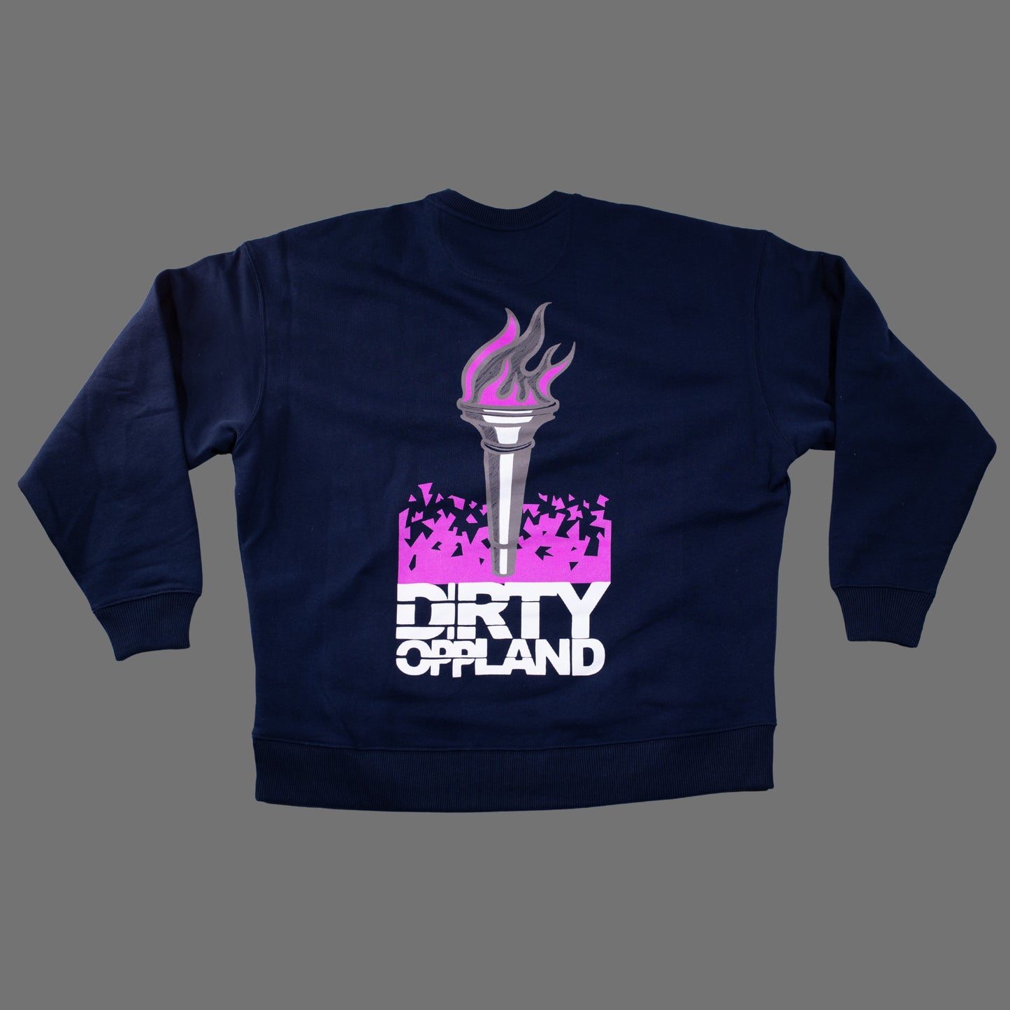 Olympisk Standard Dirty Oppland x Deys Dynamics blå genser