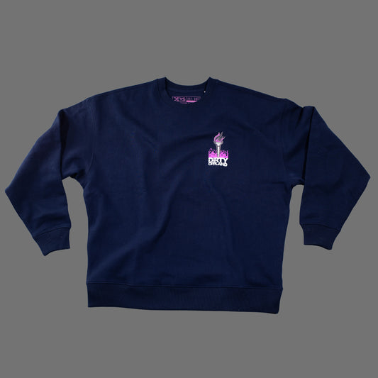 Olympisk Standard Dirty Oppland x Deys Dynamics blå genser