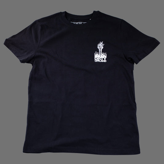 Olympisk Standard Dirty Oppland x Deys Dynamics svart t-shirt